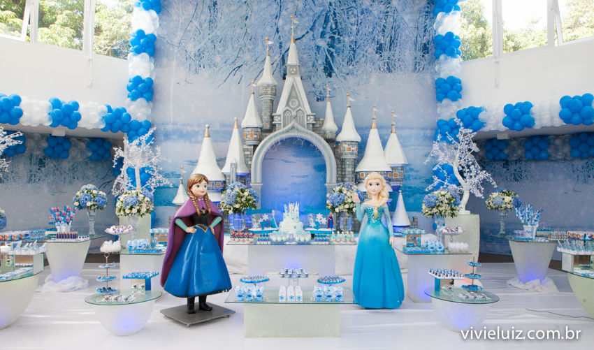 Decoração festa Frozen  Fotografo infantil família, Brasília - DF, Vivi e  Luiz fotografia com amor